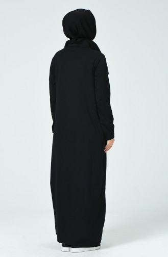 Payet Detaylı Elbise 4121-01 Siyah