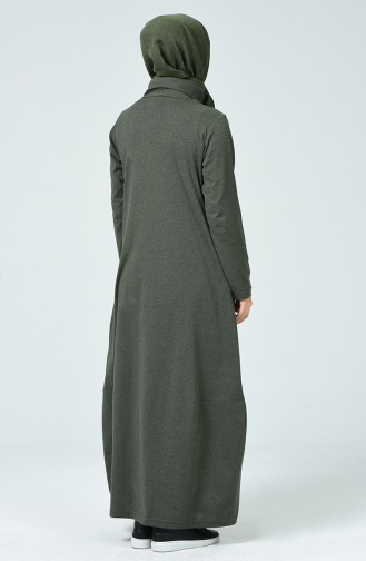 Khaki Hijab Dress 4121-03