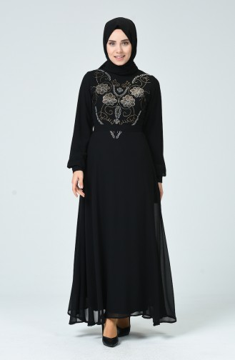 Black Hijab Dress 17PT112-02