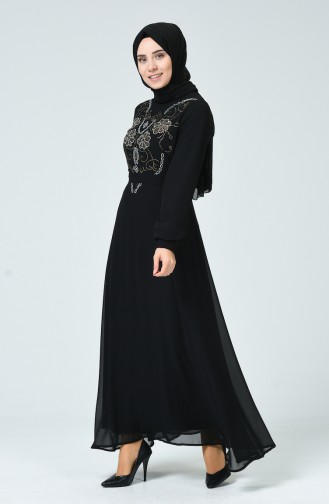 Black Hijab Dress 17PT112-02