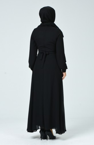 Schwarz Hijab Kleider 17PT112-02