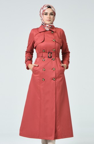 Coral Trench Coats Models 6714-06