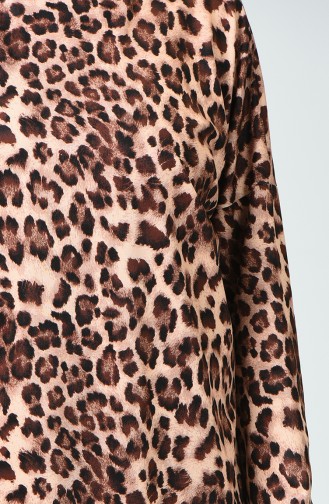 Leopard Patterned Tunic Mink 1400-01