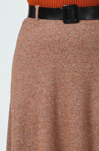Kemerli Kışlık Etek 5300-02 Soğan Kabuğu