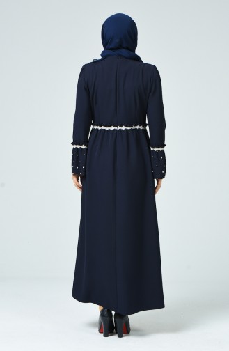 Dunkelblau Hijab Kleider 0110-01