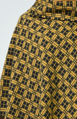Poncho a Motifs 0501B-01 Jaune Noir 0501B-01