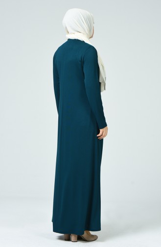 Petroleum Hijab Kleider 1132-02