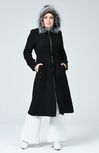 معطف طويل أسود 1188-04