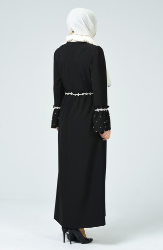 Schwarz Hijab Kleider 0110-03