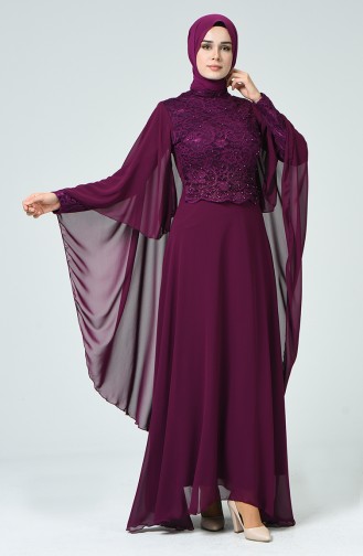 Purple İslamitische Avondjurk 5220-04
