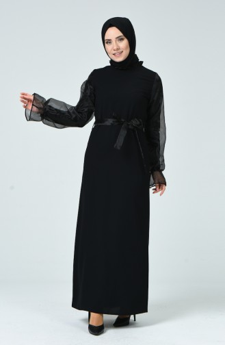 Black Hijab Dress 3748-01