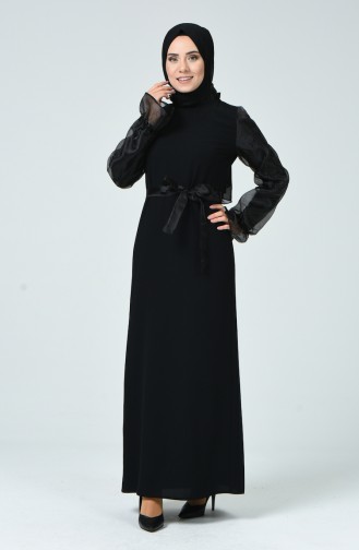 Black Hijab Dress 3748-01