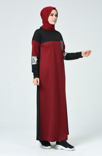 Robe Hijab Bordeaux 4056-01