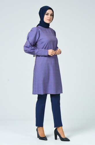 Balloon Sleeve Tunic Lilac 1358A-01