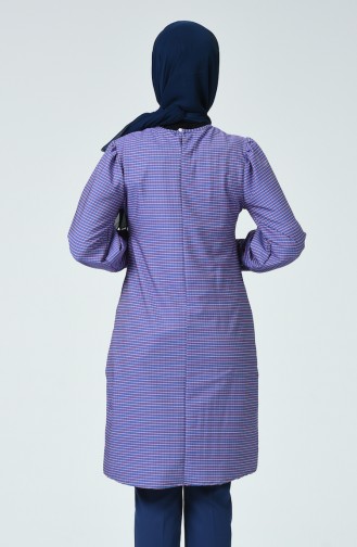 Balloon Sleeve Tunic Lilac 1358A-01