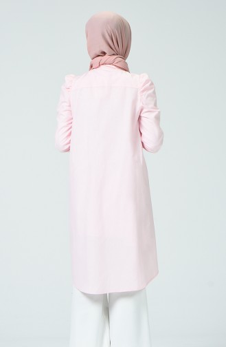 Nakışlı Gömlek Tunik 0045-01 Pink 0045-01