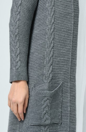 Trikot Strickjacke mit Tasche 1938-06 Grau 1938-06