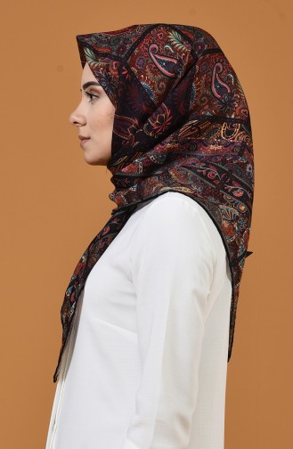 Karaca Desenli Soft Eşarp 90655-08 Siyah Sarı 90655-08