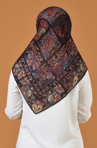 Karaca Desenli Soft Eşarp 90655-08 Siyah Sarı 90655-08
