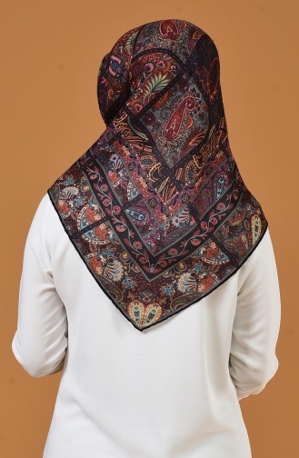 Karaca Desenli Soft Eşarp 90655-08 Siyah Sarı 90655-08