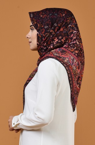 كاراجا وشاح ناعم منقوش أرجواني داكن وبنفسجي 90659-05