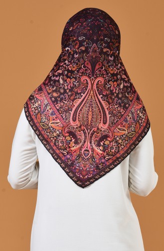 كاراجا وشاح ناعم منقوش أرجواني داكن وبنفسجي 90659-05