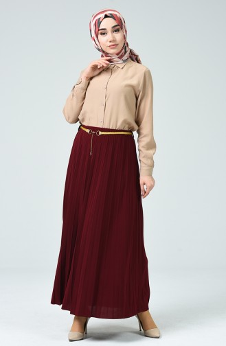 Claret Red Skirt 1010-04