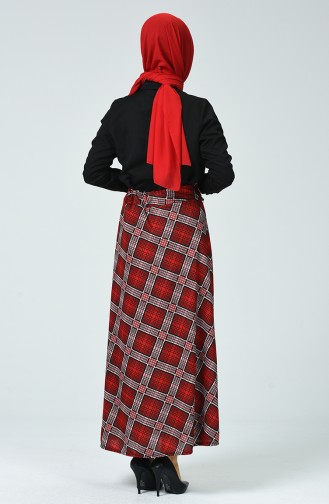 Claret Red Skirt 1027-02
