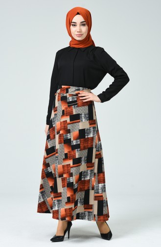Patterned skirt Brick 1028-01