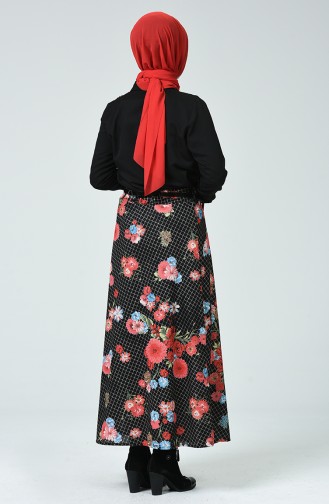 Belted Skirt Black 1030-02