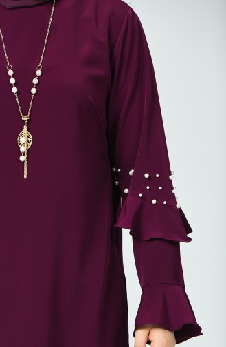 Large Size Necklace Tunic 1655-04 Purple 1655-04