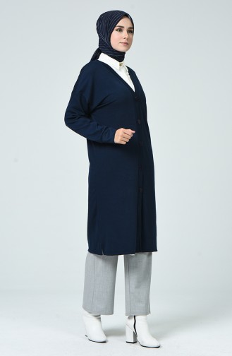 Navy Blue Cardigans 0816A-01