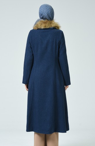 Fur Felt Coat Indigo 1186-04