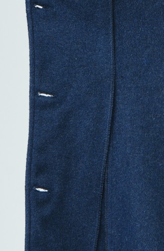 Fur Felt Coat Indigo 1186-04