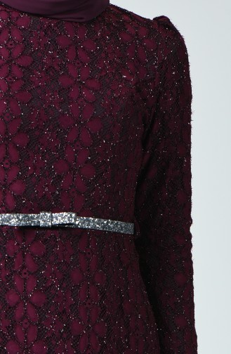 Robe de Soirée a Ceinture 3190-05 Plum 3190-05