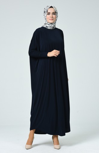 Dunkelblau Hijab Kleider 2000-03
