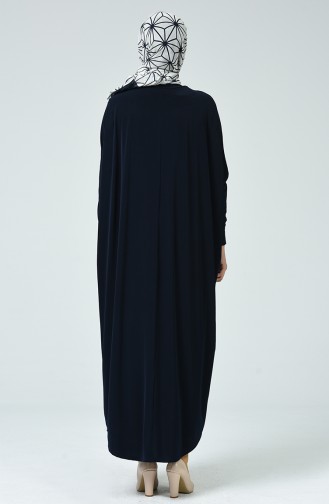 Dunkelblau Hijab Kleider 2000-03
