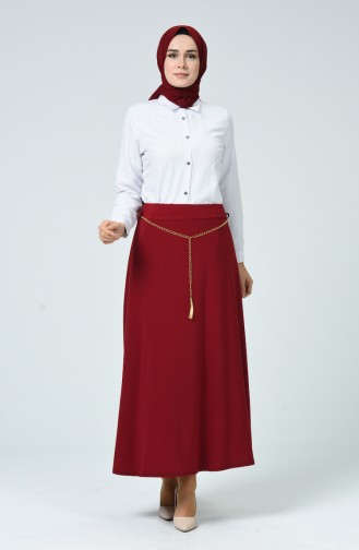 Claret Red Skirt 1013A-01