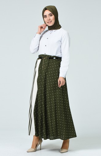 Khaki Skirt 1016-01