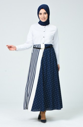Navy Blue Skirt 1016-04