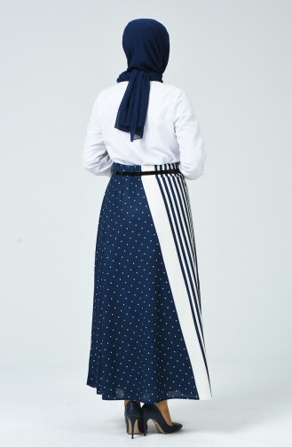 Navy Blue Skirt 1016-04