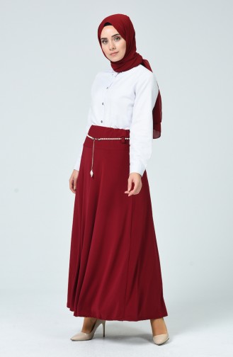 Claret Red Skirt 1033-02