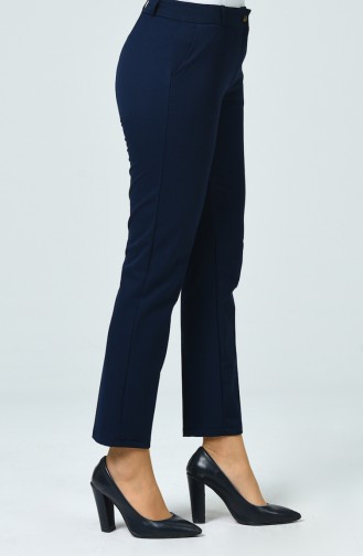 Straight trousers with pockets Navy blue 1310PNT-01