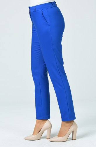 Straight trousers with pockets Blue 1318PNT-01