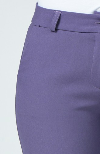Straight Trousers With Pockets Lilac 1325PNT-01