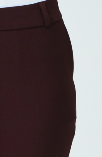 Straight Trousers With Pockets Bordeaux 1327PNT-01