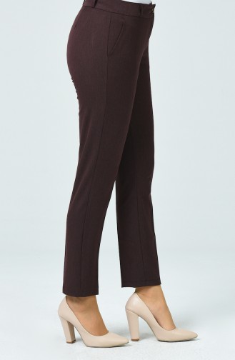 Straight Trousers With Pockets Bordeaux 1329PNT-02