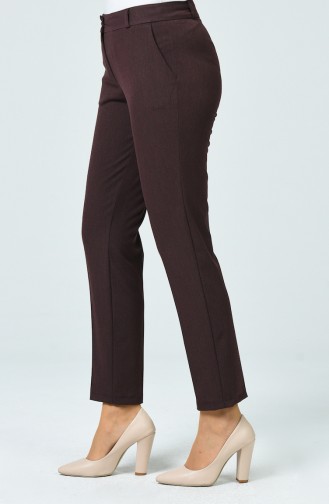 Straight Trousers With Pockets Bordeaux 1329PNT-02
