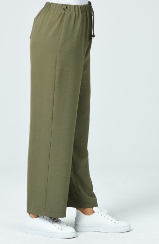 Pantalon Taille Élastique Tissu Aerobin 0054-03 Khaki 0054-03