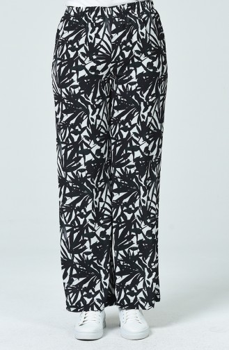 Pantalon à Motifs 1040-01 Noir 1040-01